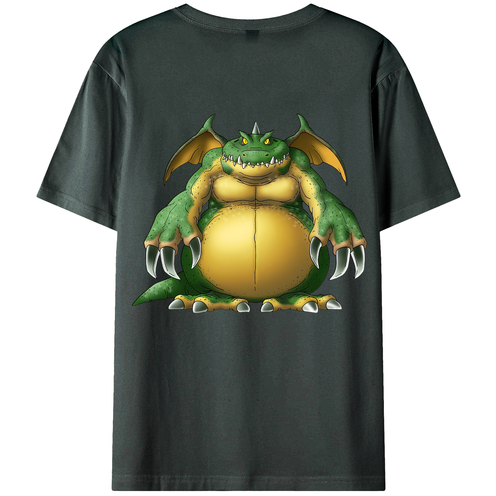 （画像用） ドラゴンクエスト Doragon Kuesuto Dragon Quest 綿100％ メンズ半袖Tシャツ（バックプリント） 通気性